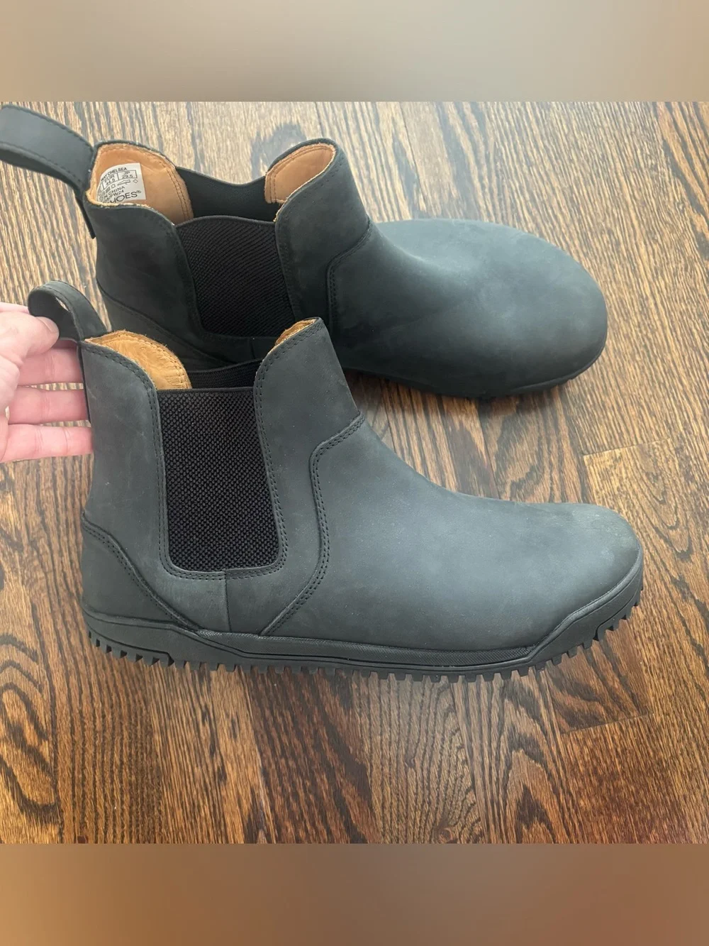 Xero Shoes Men's Ridgeway Chelsea Black Size 11.5 Boots Barefoot Minimalist